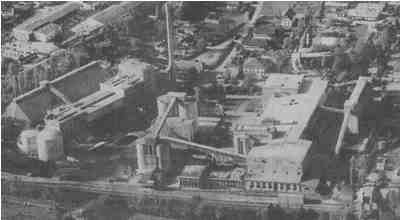 Luftbild des Zementwerkes